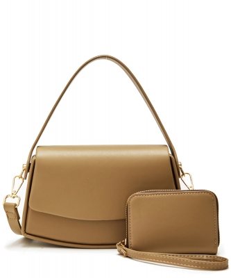 Fashion Top Handle Satchel 2-in-1 Set PU24905S2 STONE